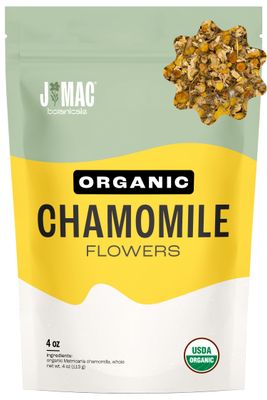 J MAC BOTANICALS, Organic Chamomile Flowers, Whole Dried Chamomile Flower, Loose Leaf Tea