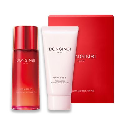 DONGINBI 1899 Single Essence EX 70ml Cleansing Foam 50ml Special Set - Anti-Aging face essence with Korean Red Ginseng for Radiance and Repair