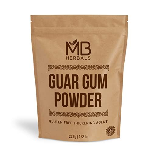 MB Herbals Guar Gum Powder 8 oz (0.5 LB 227 Gram) Gluten Free Thickening Agent for Soups Sauces Curries Ice-Creams
