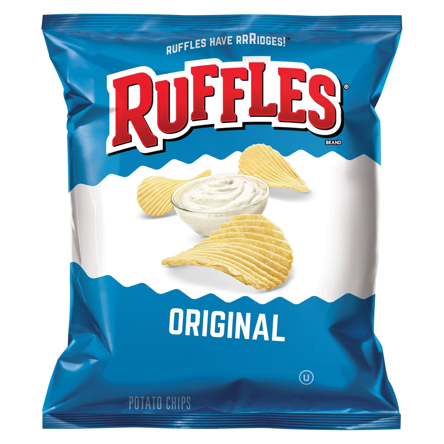Ruffles Original Potato Chips, 1 Ounce (44 Count)