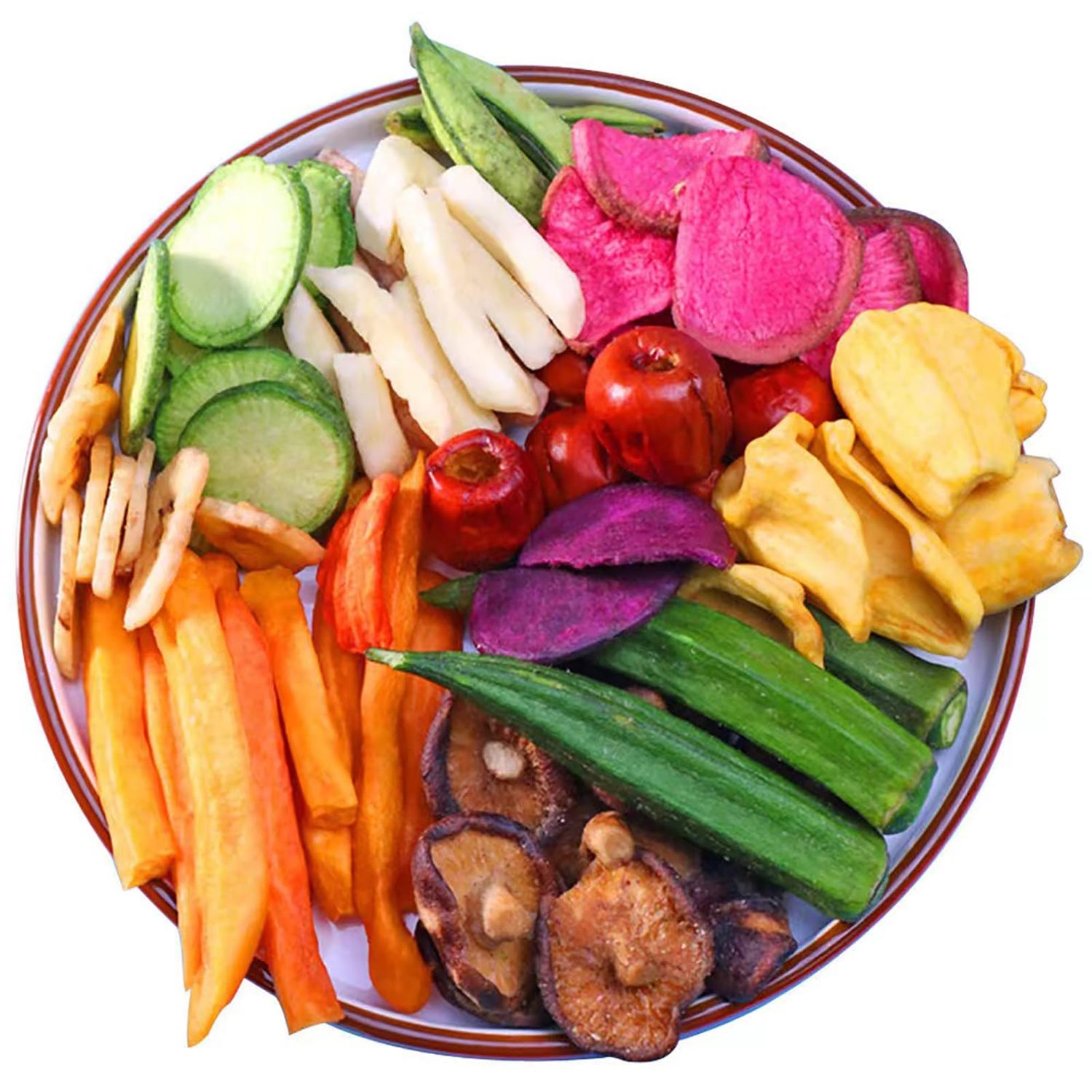 Vegetable and fruit chips 8.8 oz. Freeze-dried vegetable snacks, 12 kinds of fruits and vegetable fruit mixed pieces, crunchy mixed vegetable fruit snacks