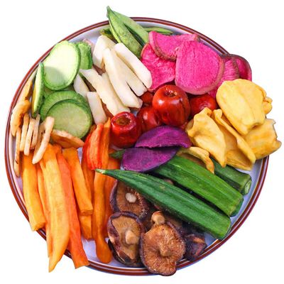Vegetable and fruit chips 8.8 oz. Freeze-dried vegetable snacks, 12 kinds of fruits and vegetable fruit mixed pieces, crunchy mixed vegetable fruit snacks