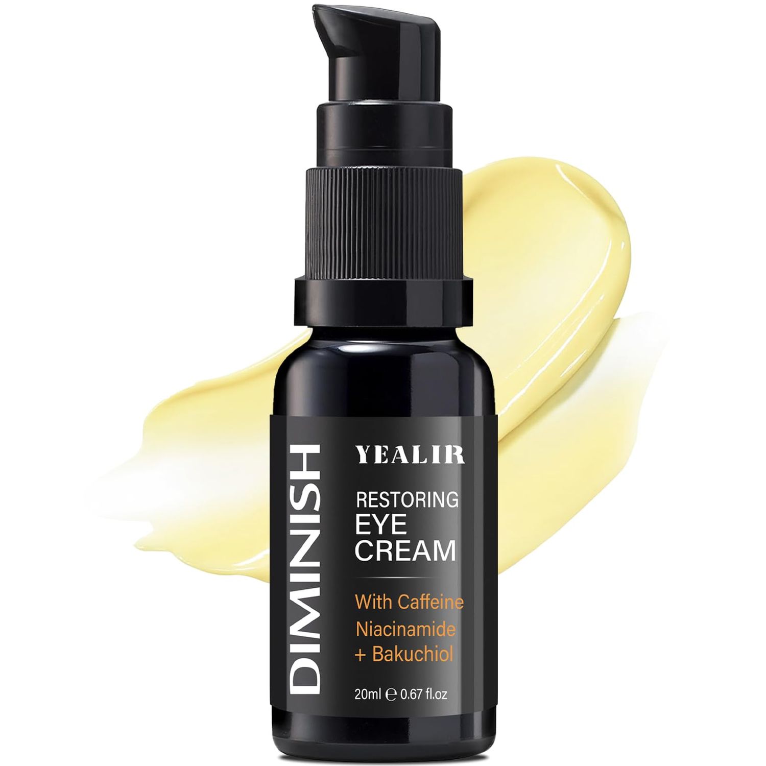 Mens Under Eye Cream for Eye Bags, Puffiness Dark Circles with Caffeine, Bakuchiol Niacinamide, Firms and Smooths Fine Lines, Eye Tightening, 0.67 fl oz