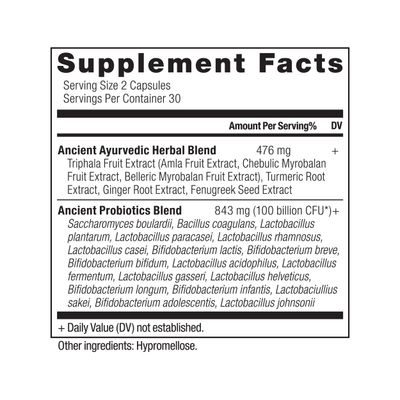 Ancient Nutrition Probiotics, Probiotics Ultimate 100 Billion CFUsServing, Digestive and Immune Support, Gluten Free, Ancient Superfoods Blend, 60 Capsules