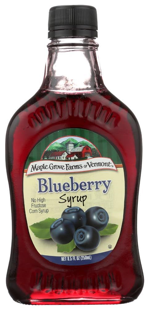 Maple Grove Farms Flavored Syrups, Blueberry, 8.5 Ounce