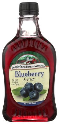 Maple Grove Farms Flavored Syrups, Blueberry, 8.5 Ounce