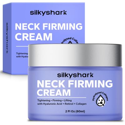 SilkyShark Neck Creams for Tightening and Firming (2 Oz), Neck Cream, Neck Firm Cream, Neck Firming and Tightening, Retinol Collagen Moisturizer for Saggy Skin