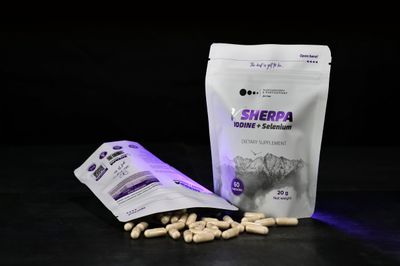 vSherpa Iodine Selenium, Premium Quality Dietary Supplement for Thyroid Health, Hormonal Balance, and Immune Support, Supports Metabolism and Energy Levels, Gluten-Free, Non-GMO, 60 Capsules