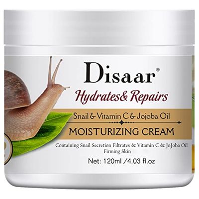 DISAAR Beauty Snail Vitamin C Jojoba Oil Firming Skin Moisturizing Cream Hydrates Repairs 120ml4.03fl.oz