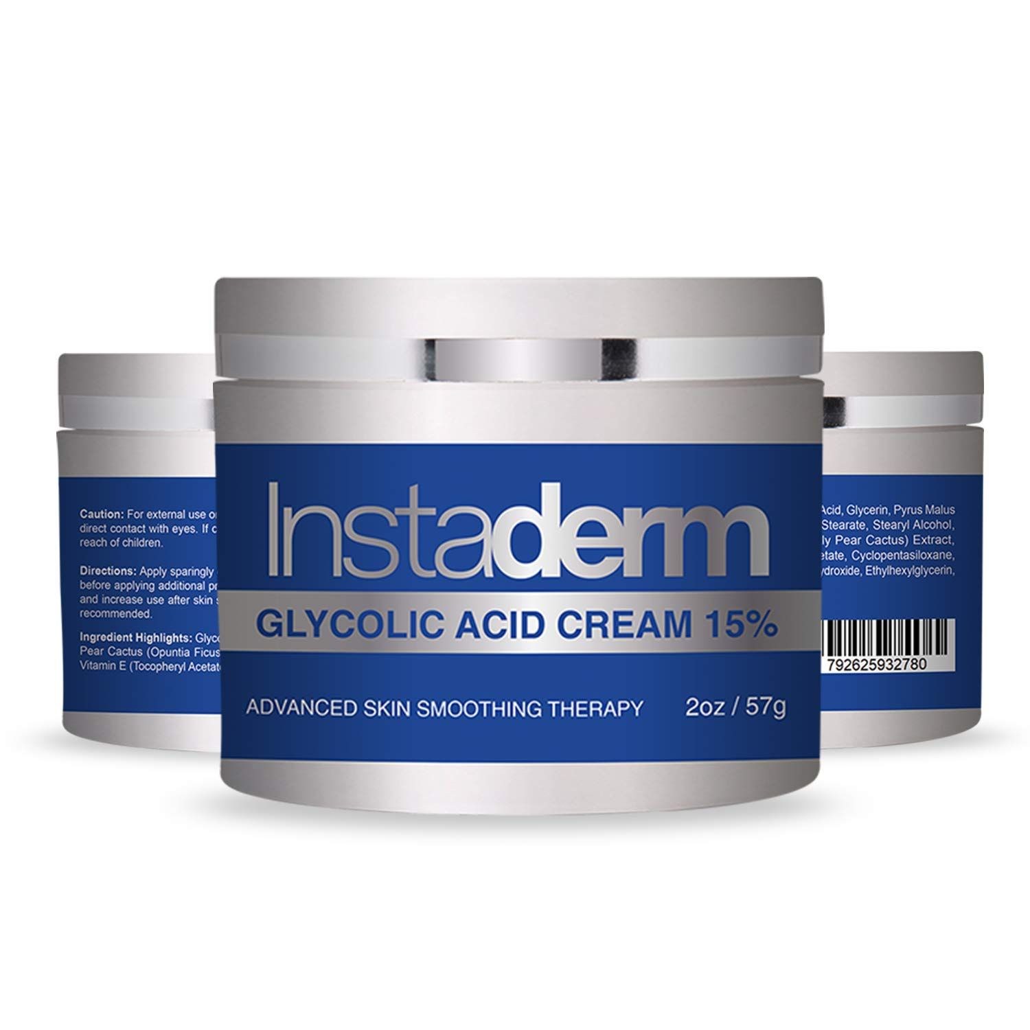 Glycolic Acid 15 Anti-Aging Cream- Alpha Hydroxy Facial Moisturizer Reduces the Appearance of Fine Lines, Wrinkles, Age Spots, Dark Spots Scars. Exfoliates Smoothes Skin Texture Tone.