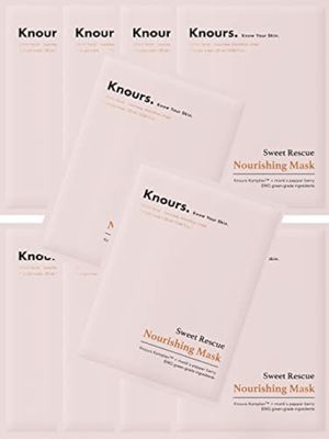 Knours. Nourishing Hydrating Mask, Rose Water Toning Rejuvenating Facial Nourishing Clean Beauty (10 Count)