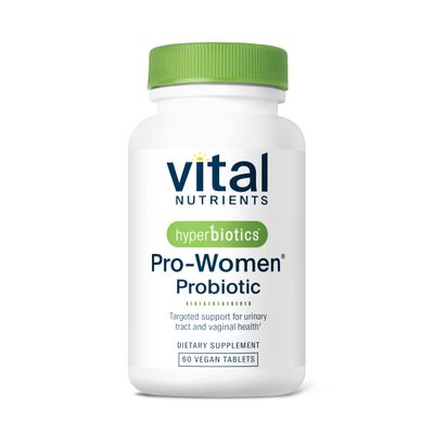 Hyperbiotics Vital Nutrients Pro Women Probiotics for Women Vaginal Probiotics for PH Balance Oral Probiotic for Vaginal Health and Urinary Tract Health 6 Targeted Strains 60 Vegan Tablets