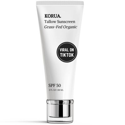 Organic Tallow Sunscreen with Zinc SPF 50, Tallow Sunscreen, Anti White Cast, Made with Natural Ingredients, Mineral Sunscreen