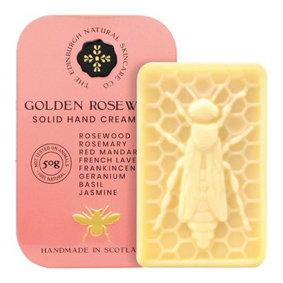 Moisturising Solid Hand Cream Bars For Dry Sensitive Hands Golden Rosewood Scent Natural Hand Cream No Sticky Residue Luxury Gift Cruelty Free Edinburgh Skincare Company