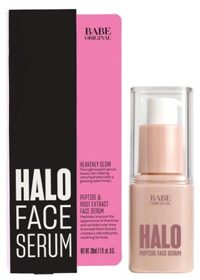 Babe Original Halo Peptide Face Serum for Women, Face Moisturizer Face Cream for Hydrated, Plump Soothed Skin with Pink Root Extract, Hyaluronic Acid, Peptides Amino Acids Cruelty-free and Vegan