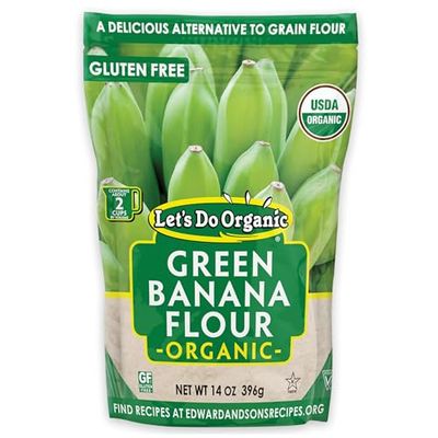 Let&#39;s Do Organic Green Banana Flour - Grain Flour Replacement, Resistant Starch, Versatile Starch, Gluten Free, Iron, Non-GMO Project Verified, USDA Organic - 14 Oz