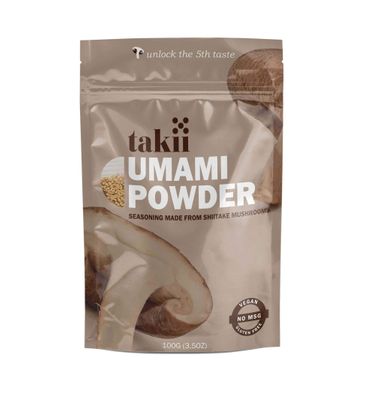 Takii Umami Powder, Made from Shiitake Mushrooms, Add Instant Flavor and Depth to All Your Favorite Dishes (1 Pack - 3.5 Ounce Pouch)