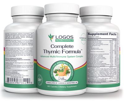 logos nutritionals Complete Thymic Formula , Comprehensive Multivitamin Multimineral with Thymus Glandular Extracts (180 Count (Pack of 1)