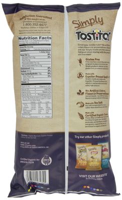 Simply Tostitos Blue Corn Tortilla Chips, 9 oz