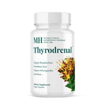 MICHAEL&#39;S Health Naturopathic Programs Thyrodrenal - 120 Vegan Capsules - Supports Thyroid Adrenal Health - with Vitamin C - 60 Servings