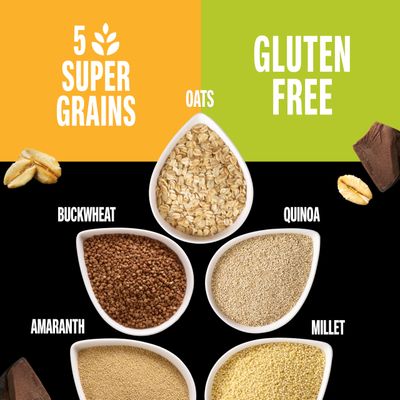 KIND Healthy Grains Energy Bars, Dark Chocolate Chunk, 21g Whole Grains, Made with Super Grains, Gluten Free Snacks, 5 Ct, 7.1oz