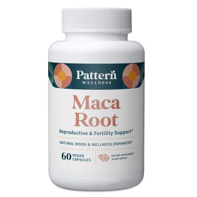 Pattern Wellness Maca Root for Men Women - 10,000mg - Natural Mood Wellness Enhancer - Unique Optimum Blend for Fertility, Reproductive Whole Body Health - 60 Vegan Capsules