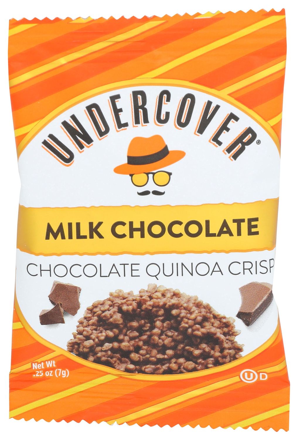 UNDERCOVER CHOCOLATE CO Milk Chocolate Quinoa Snack Crisp, 0.25 OZ