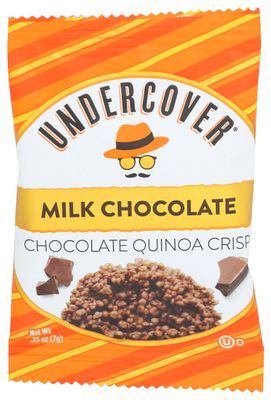 UNDERCOVER CHOCOLATE CO Milk Chocolate Quinoa Snack Crisp, 0.25 OZ