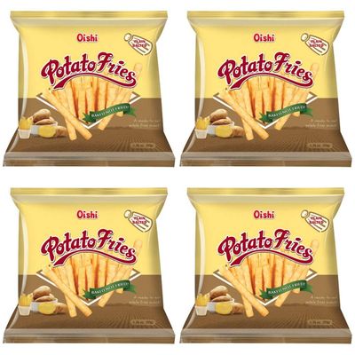 Oishi Baked Potato Fries 4 Pack (Plain Salted)