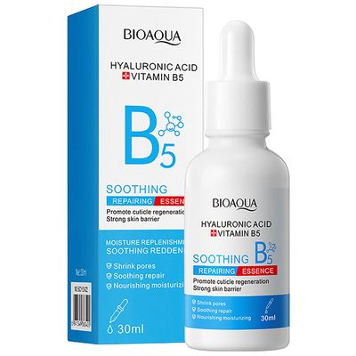 BIOAQUA Hyaluronic Acid Vitamin B5 Soothing Repair Face Essence Moisturizing Facial Skincare Shrink Pores 30ml1fl.oz