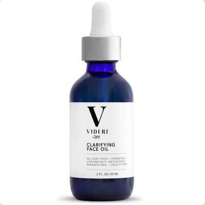 Videri Gua Sha Face Oil - Anti Aging Organic Face Serum, Grapeseed, Argan, Grapefruit Vitamins C E. Nature Vegan Formula, Face Roller Oil for Facial Massage Tools. Large 2 Oz