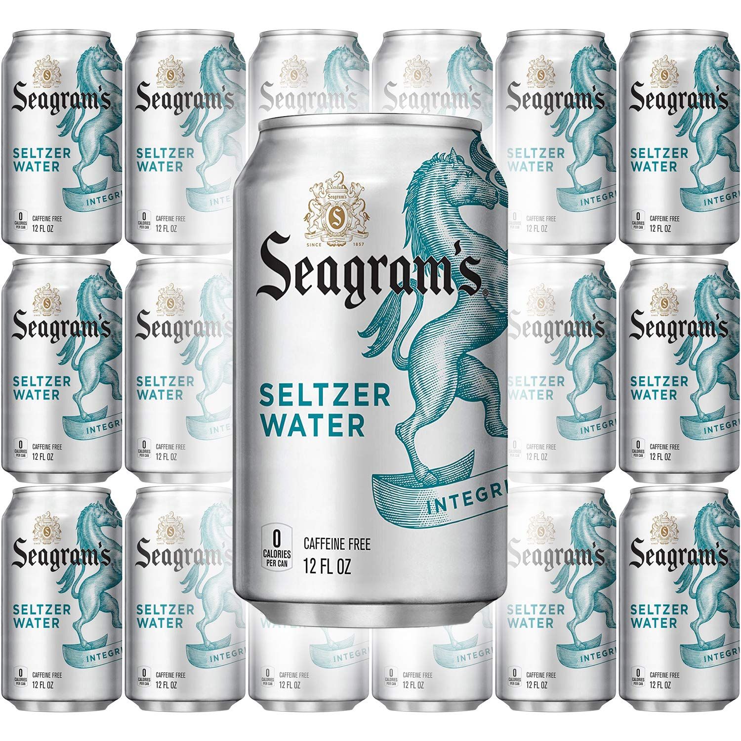Seagram&#39;s Seltzer Water, 12 oz Can (Pack of 18, Total of 216 Oz)