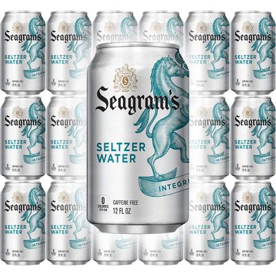 Seagram&#39;s Seltzer Water, 12 oz Can (Pack of 18, Total of 216 Oz)