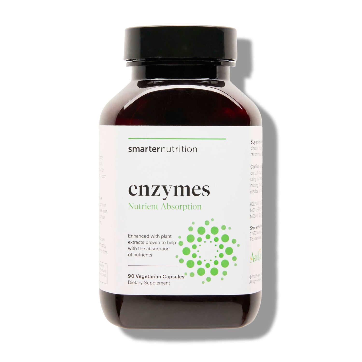 Smarter Nutrition Vegan Digestive Enzymes - Digestion Bloating Gut Health Support with 16 Multi Enzymes for Nutrient Absorption Meal Time Comfort for Both Men Women - 90 Count[30-Day Supply]
