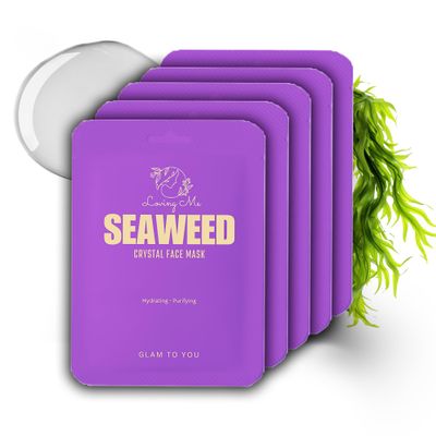 Superb Crystal Face Mask - Seaweed Extract, Organic Collagen, Hyaluronic Acid, Vegan, Daily Face Mask. Anti-Aging Hydrating. For All Types of Skin.