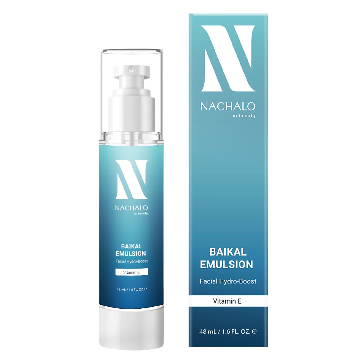 Sensitive Skin Hydrating Face Moisturizer - Baikal Water Vitamin E Soothing Emulsion, 48mL1.6oz, Non-Sticky, Anti-Redness, Vegan, for All Skin Types.