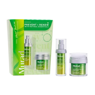 Murad Prevent Renew wRetinol - 2-Piece Full Sized Set (181 Value) - Retinol Night Regimen for Wrinkles - Retinol Serum 1.0Fl Oz, Retinol Night Cream 1.7Fl Oz