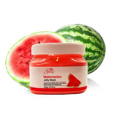 Generic Princess Pippa&#39;s Place Watermelon Jelly Mask Powder - Jelly Face Mask Peel Off- Hydrating, Moisturizing, Anti-Aging Jelly Mask for Face Glowing and Radiant Skin- 300G10.58 Oz, Red