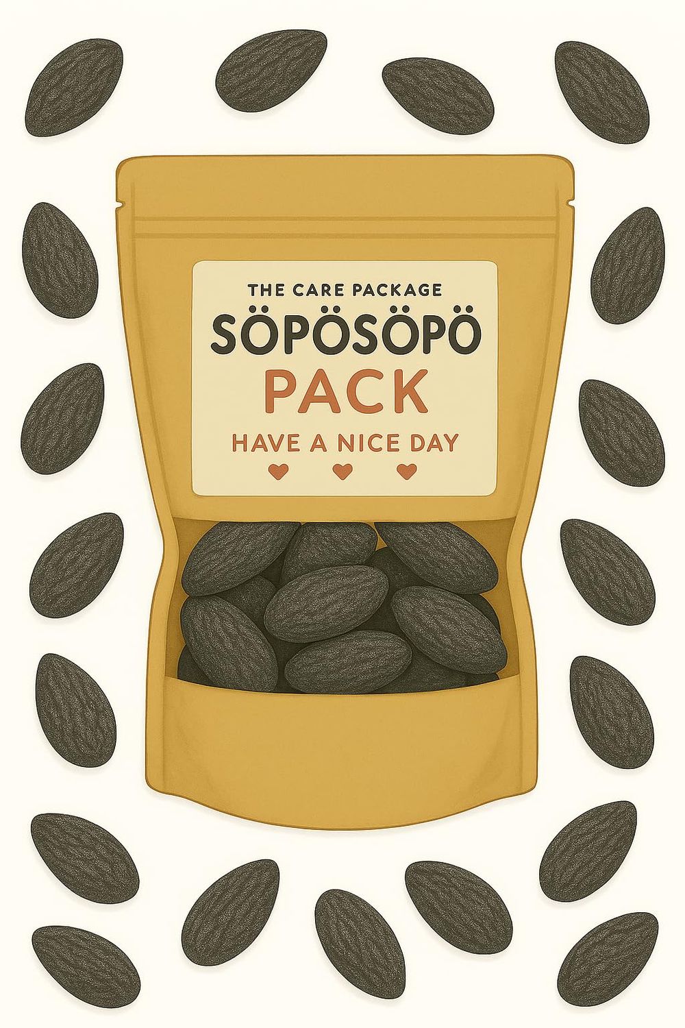 S P S P Scandinavian Treat Pack - Salmiakki Pommi - 150g Nordic Candy Bag - Hard Salty Licorice with Salmiak Powder Center - Finnish Classic - Vegan Friendly soposopo Pack