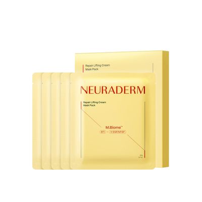 NEURADERM Repair Lifting Facial Sheet Mask, Rejuvenating Glowing Serum Moisturizing Skincare (Pack of 5)