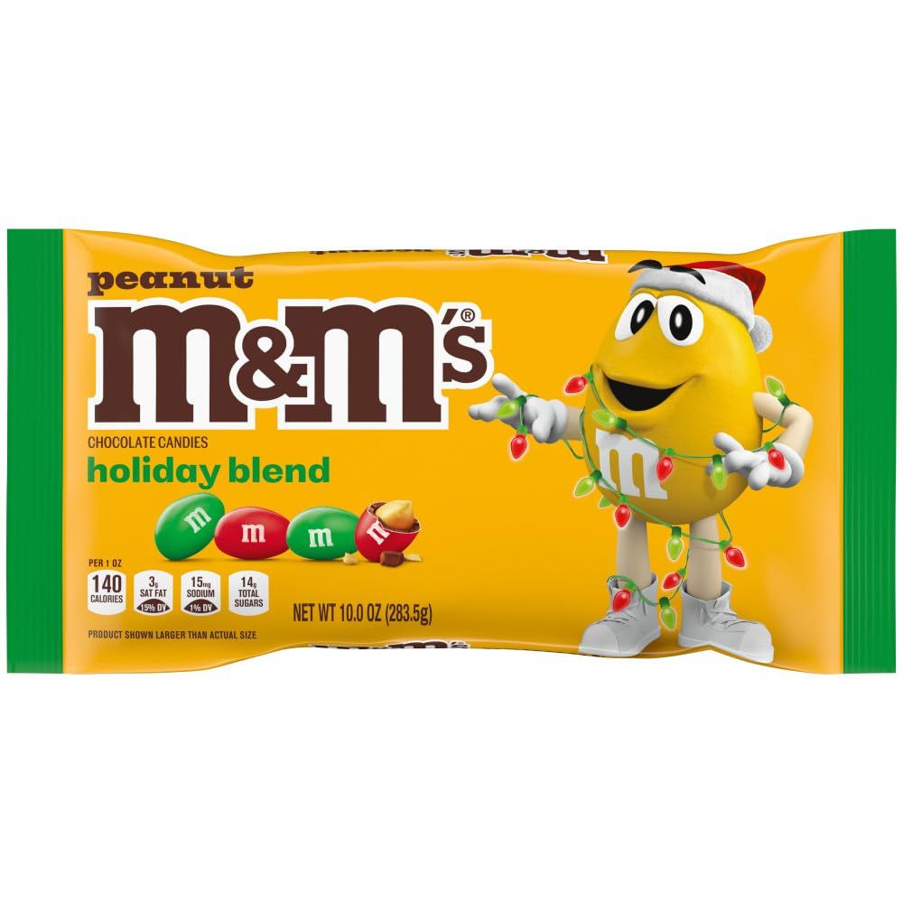 MM&#39;S Holiday Peanut Chocolate Christmas Candy, 10-ounce Bag