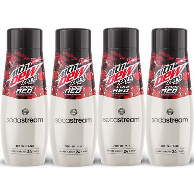 SodaStream MTN Dew Code Red Zero Sugar Drink Mix (440ml, Pack of 4)