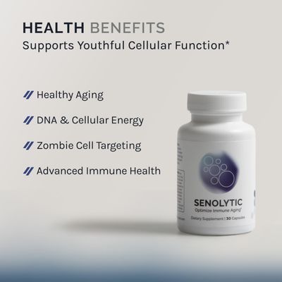 InfiniWell Senolytic Supplement for Cellular Aging, Fisetin, Quercetin, Pterostilbene, Resveratrol Curcumin, Promotes Healthy Aging, 30 Capsules (1 Month Supply)