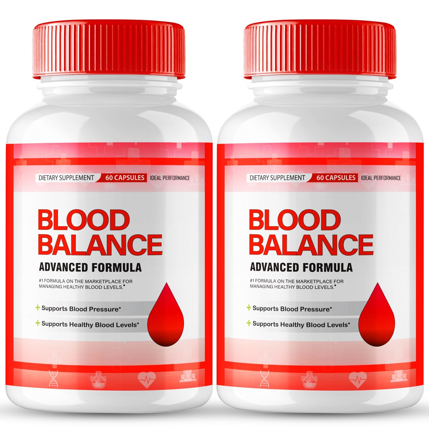 Blood Balance Blood Formula Support Supplement Capsules, Official BloodBalance Pills - Extra Strength, Premium Formula for Healthy Circulation Stable Levels, All Natural Health Reviews (2 Pack)