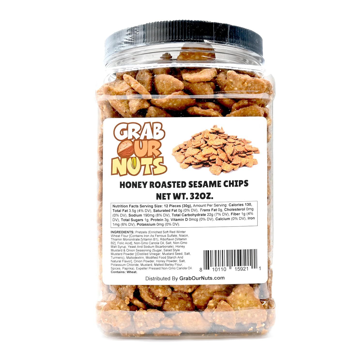 Grab Our Nuts Honey Roasted Sesame Chips 32oz.