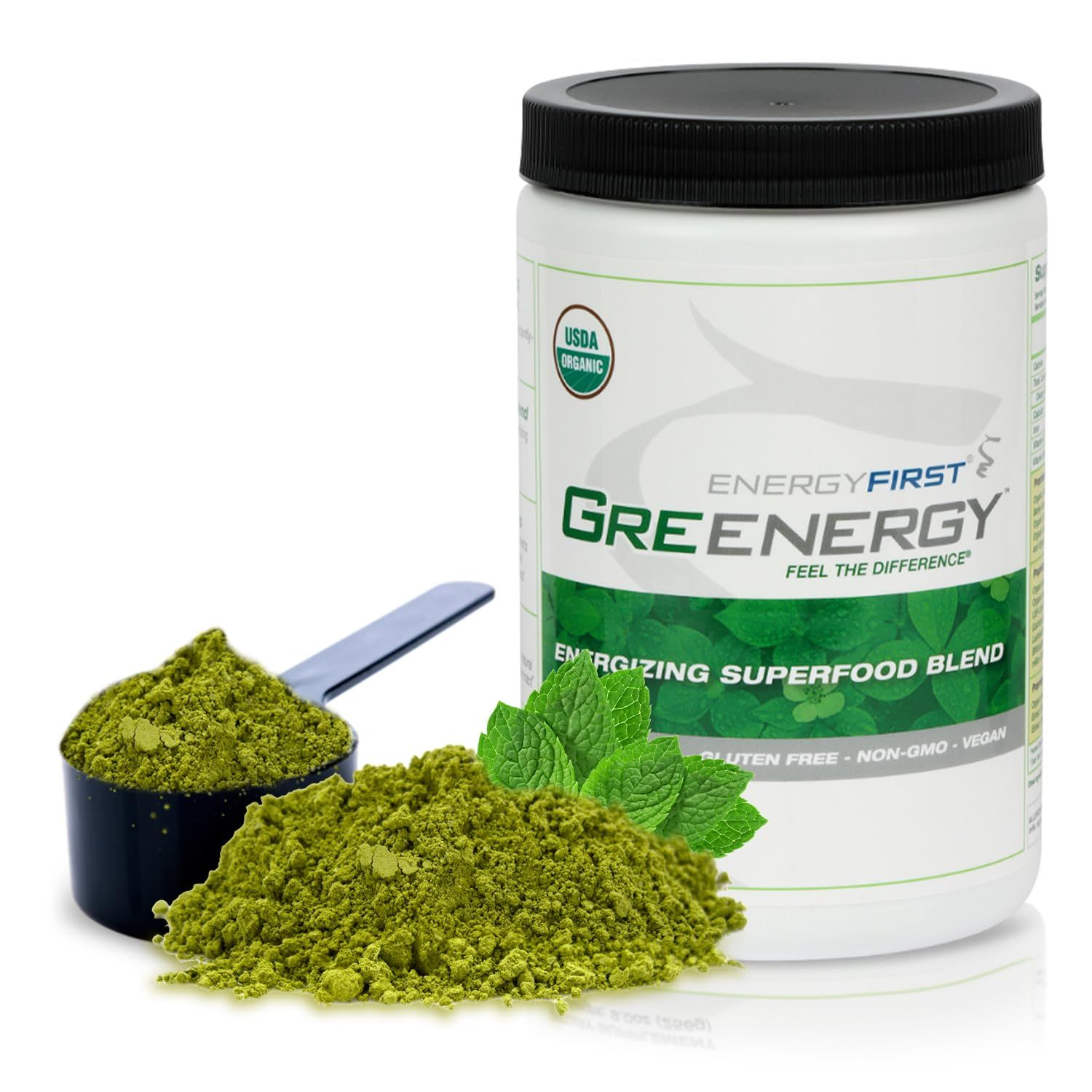 EnergyFirst Energize and Detoxify Greenergy Organic Superfood Powder - Vegan, Gluten-Free, Sugar-Free, Non-GMO - 30 Servings for Daily Energy Immunity Boost!
