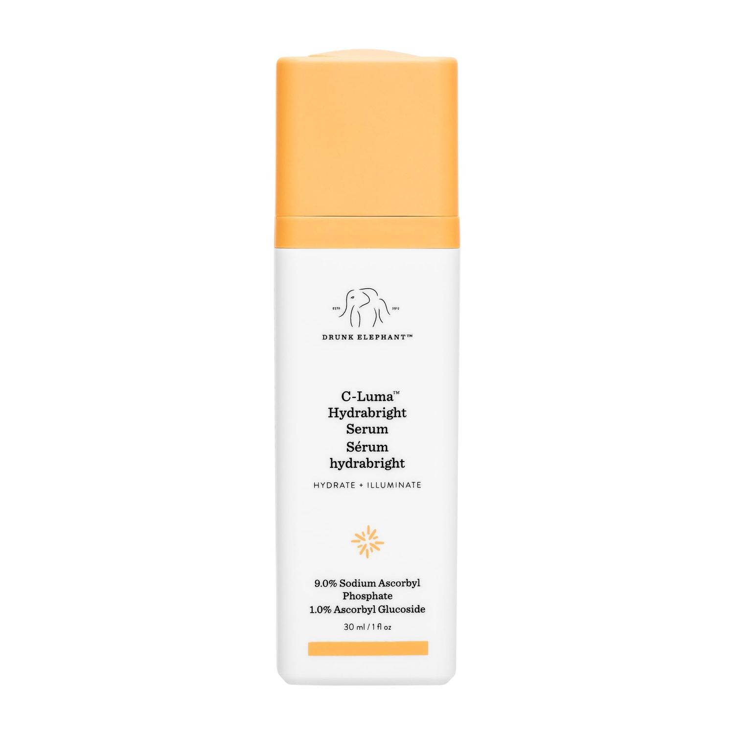 Drunk Elephant C-Luma Hydrabright Serum - 30 ml1 fl oz - 10 Hydrating Vitamin C - Clean Clinical Skincare - Cruelty-Free - Dermatologist-Tested - Free of Essential Oils, Silicones, and Fragrance