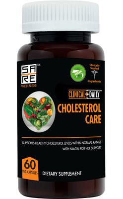 Clinical Daily Cholesterol Care Supplement. Vegan Cholesterol and Triglyceride Supplements. Plant Sterols Supplements Cholesterol Support with Guggul, Garlic, Niacin. 60 Capsules