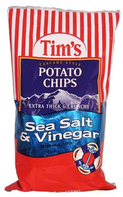 Tim&#39;s Cascade Style Potato Chips, Sea Salt Vinegar, 8 Ounce