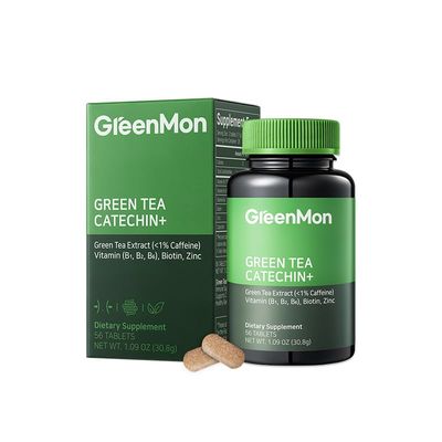 GREENMON Green Tea Catechin - Contains Catechin 300mg, Aloe Vera Extract Powder, Vitamins, Biotin for Dietary and Health Supplement (56 Tablets 28 Days Serving)